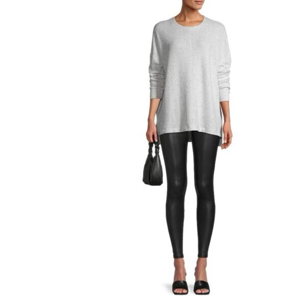 Time and Tru Faux Leather Leggings Black High Rise Women’s Pants Size M NWT - Picture 3 of 13